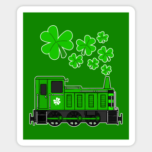 St. Patrick's Day Train Diesel Shunter Railroad Enthusiast Magnet